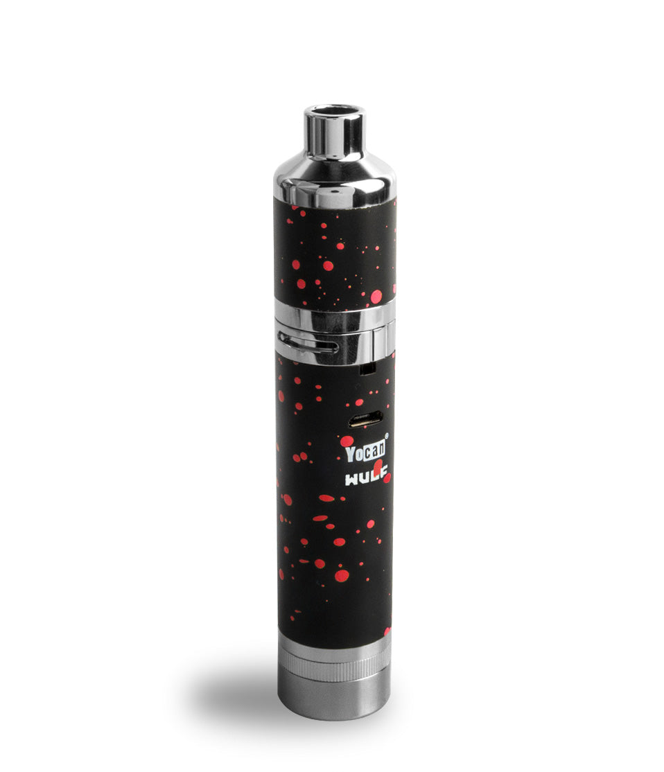 Youcan x Wulf Vape Pen | Evolve Plus XL Rechargeable Vaporizer in Various Colors | 1400mAh Vape Pen Yocan Black - Red Spatter  