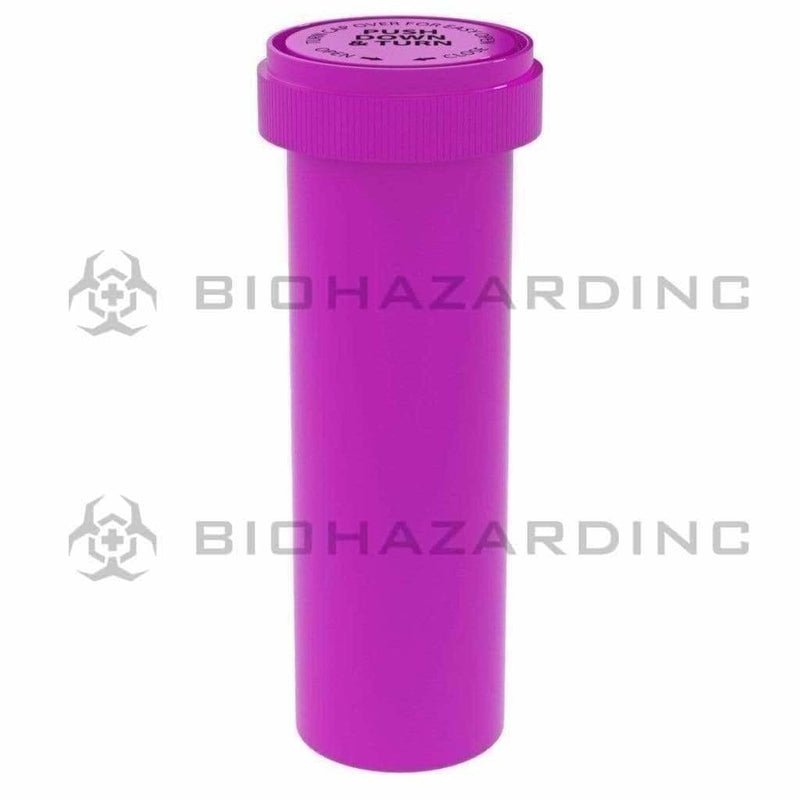 Child Resistant | Opaque Pink Reversible Cap Vials | 60 Dram - 14 Grams - 100 Count Reversible Cap Vial Biohazard Inc   