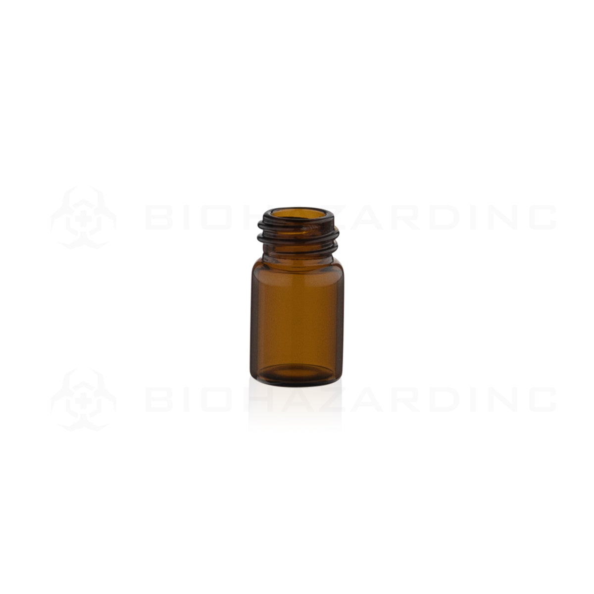 Glass Vial | Amber Glass Vial | 13mm - 5/8 Dram - 144 Count Glass Vial Biohazard Inc   