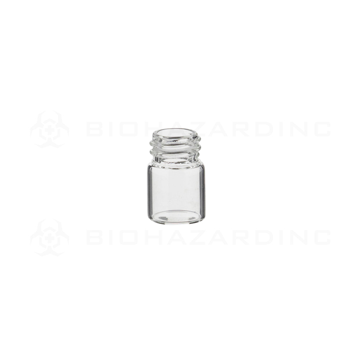 Glass Vial | Clear Glass Vial |  13mm - 1/2 Dram - 144 Count Glass Vial Biohazard Inc   