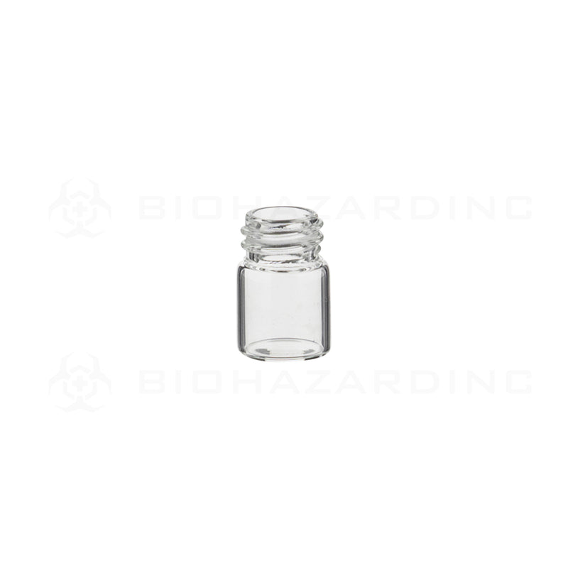 Glass Vial | Clear Glass Vial |  13mm - 1/2 Dram - 144 Count Glass Vial Biohazard Inc   