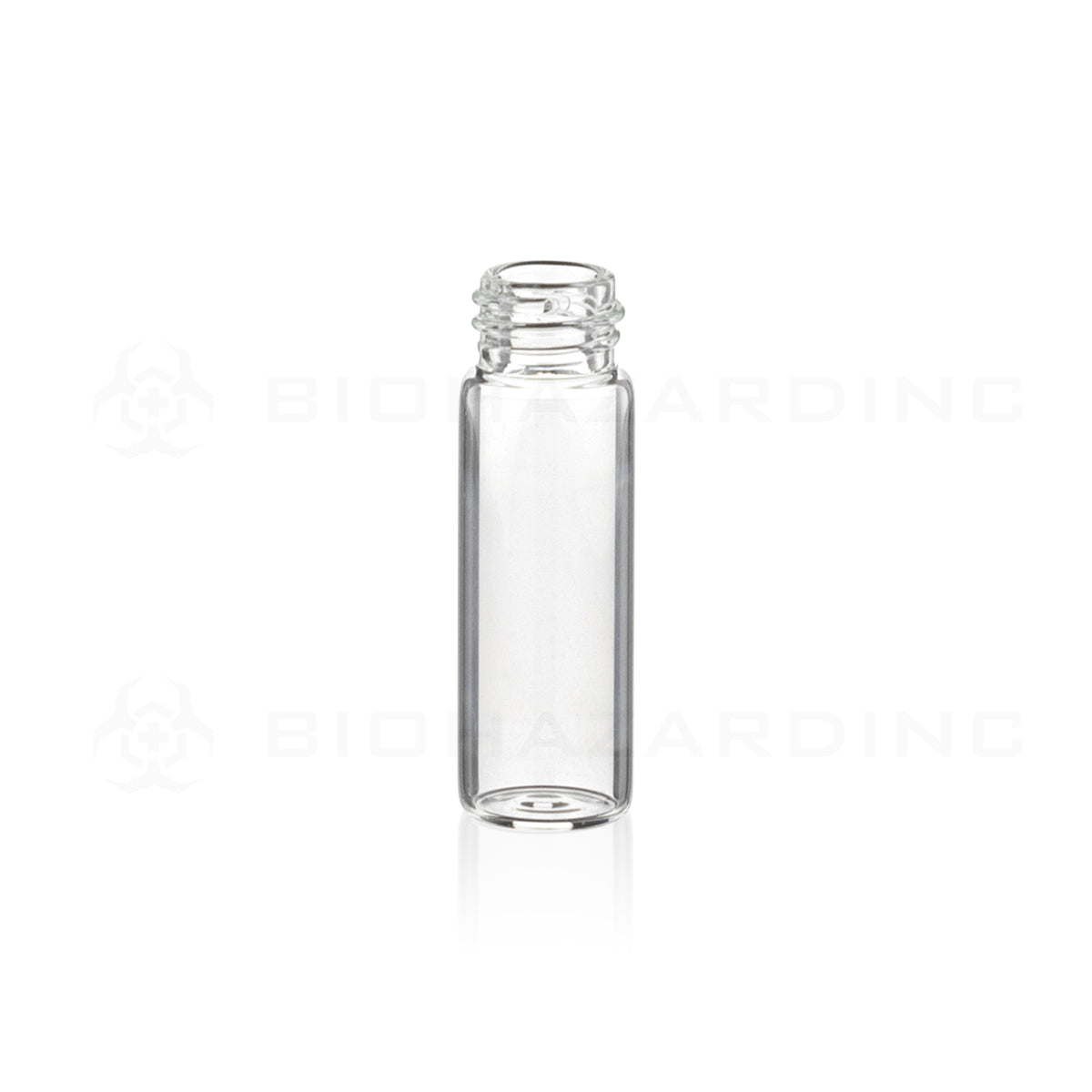 Glass Vials | Glass Vial - Clear | 13mm - 1 Dram - 144 Count Glass Vial Biohazard Inc   