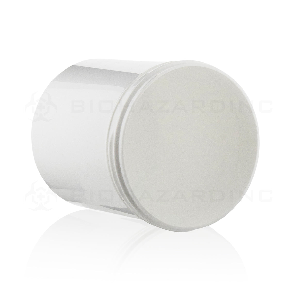 Plastic Jar | Wide Mouth Straight Sided Plastic Jars - White | 89mm - 16oz - 205 Count Plastic Jar Biohazard Inc   