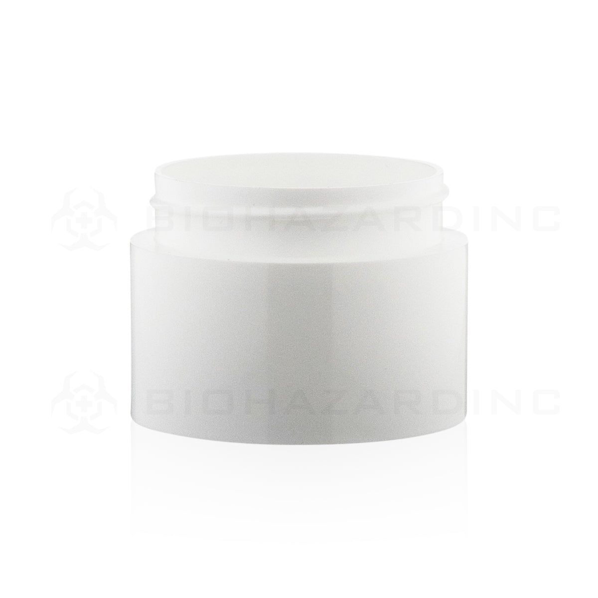 Plastic Jar | Straight Sided Double Wall Plastic Jars - White | 63mm - 3oz - 385 Count Plastic Jar Biohazard Inc   