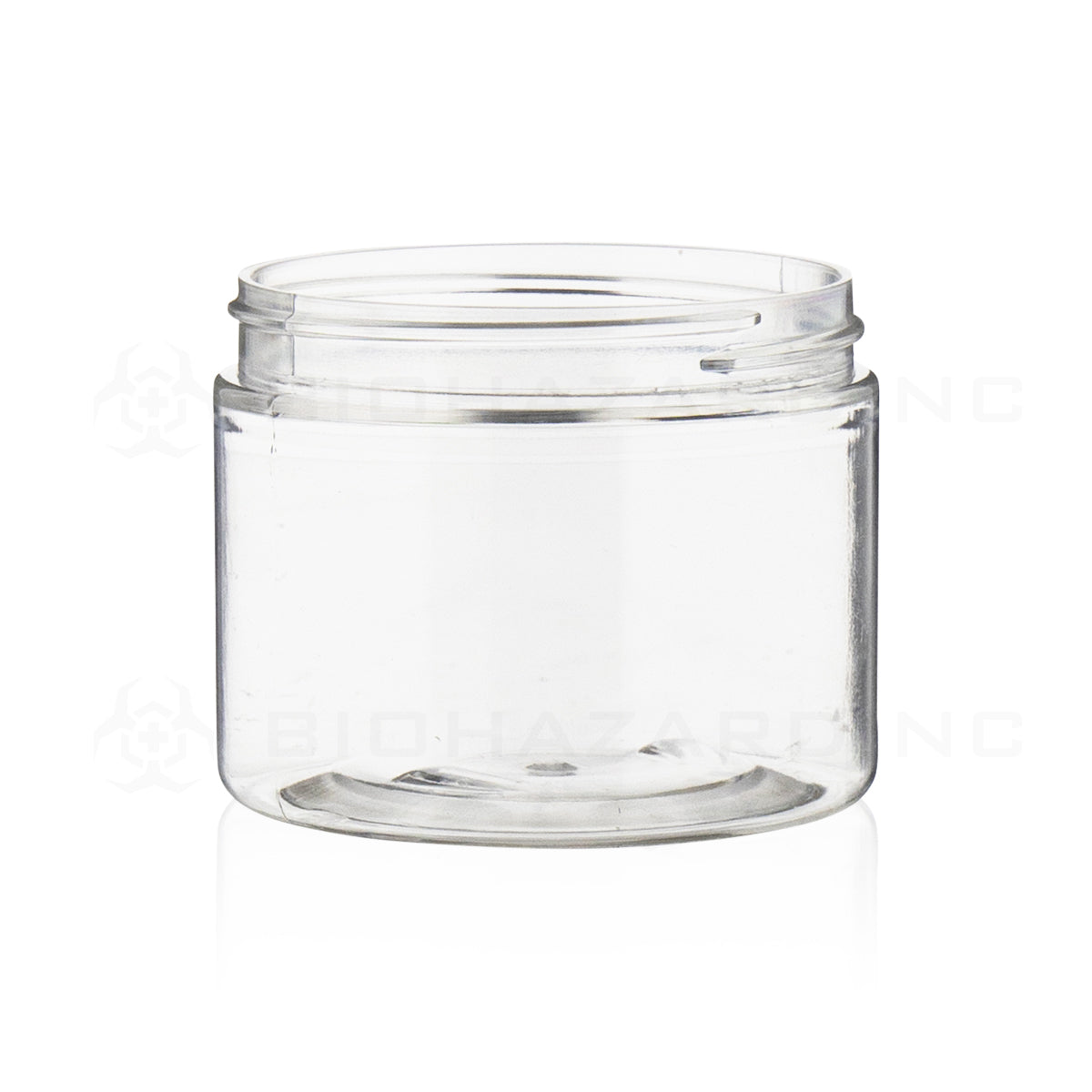 Plastic Jar | Straight Sided Plastic Jars - Clear | 70mm - 6oz - 400 Count Plastic Jar Biohazard Inc   