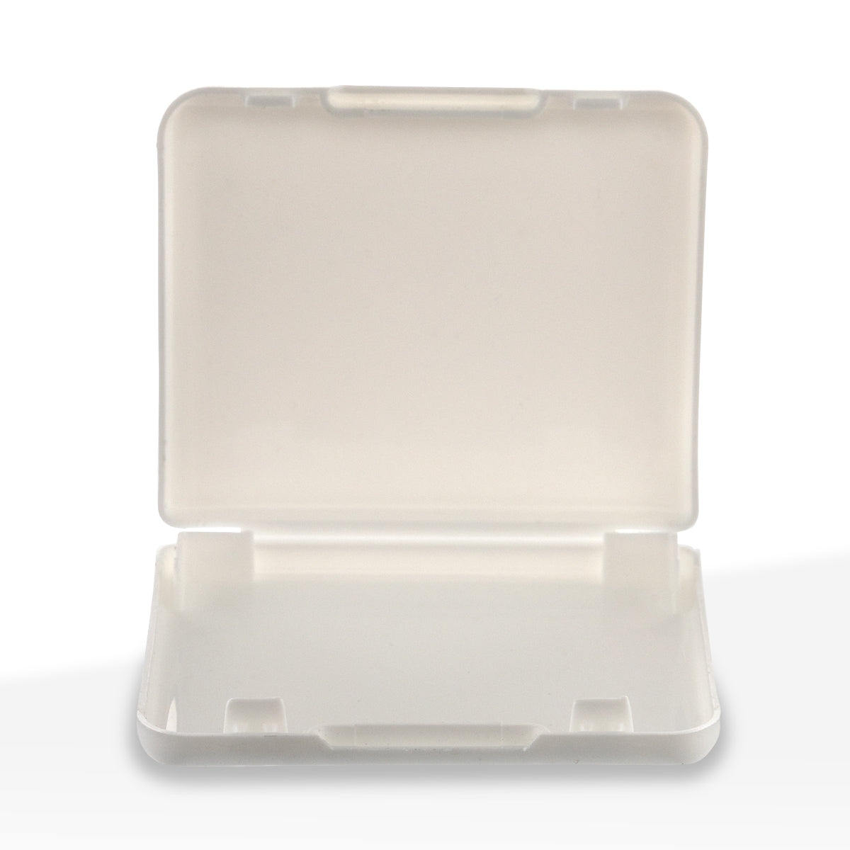 Flat Container | Hinged Lid Slim Shatter Containers | 11mm - White - 60 Count Concentrate Container Biohazard Inc   
