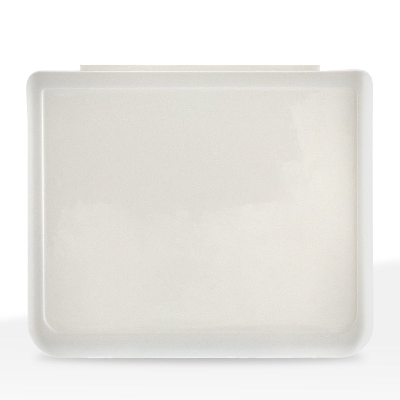 Flat Container | Hinged Lid Slim Shatter Containers | 11mm - White - 60 Count Concentrate Container Biohazard Inc   