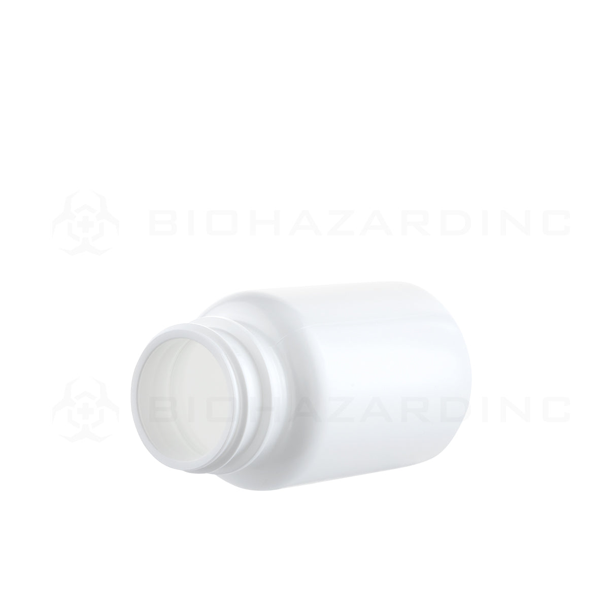 Plastic Pill bottle | 120cc - White - 500 Count  Biohazard Inc   