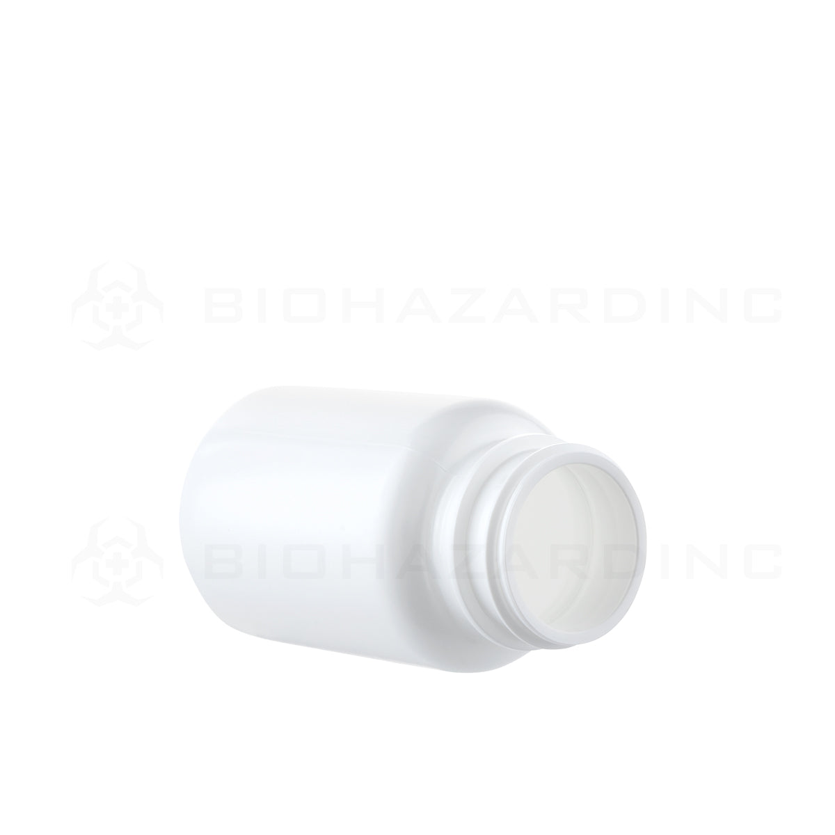 Plastic Pill bottle | 120cc - White - 500 Count  Biohazard Inc   