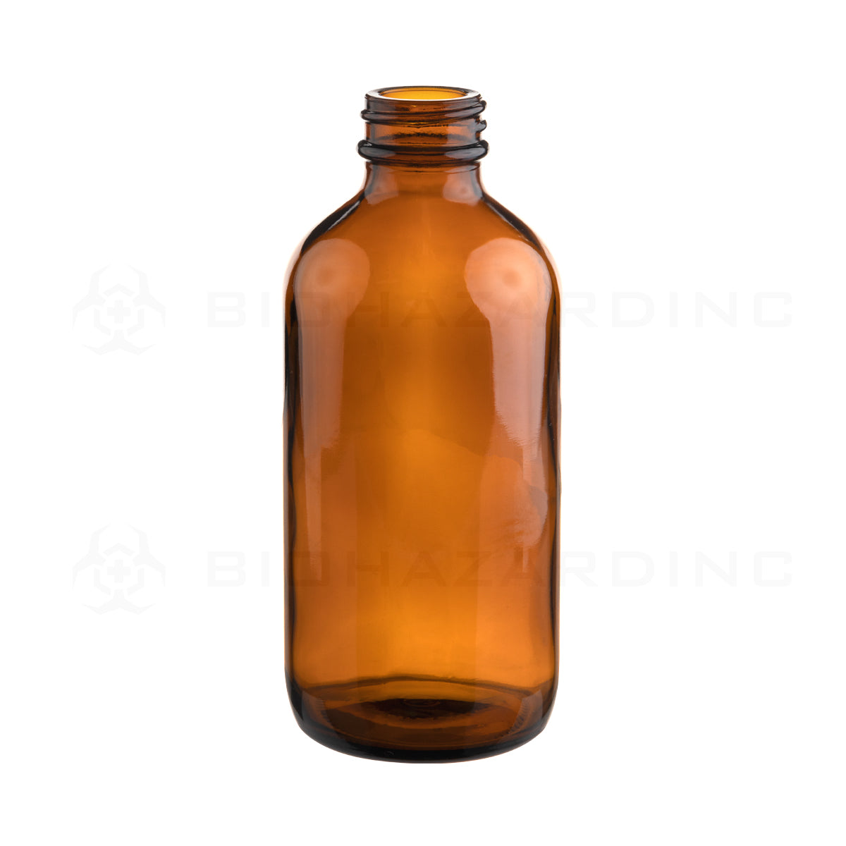 Glass Bottle | Boston Round Bottles Amber | 22mm - 8oz - 96 Count Glass bottles Biohazard Inc   