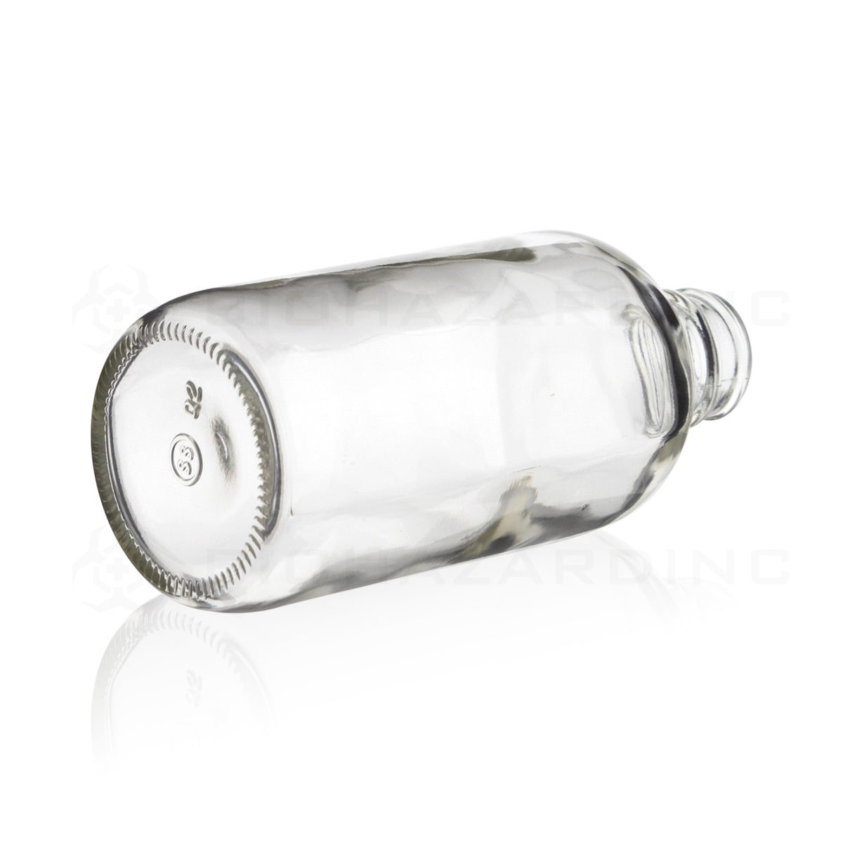 Glass Bottle | Boston Round Bottles Clear | 22mm - 8oz - 96 Count Glass bottles Biohazard Inc   