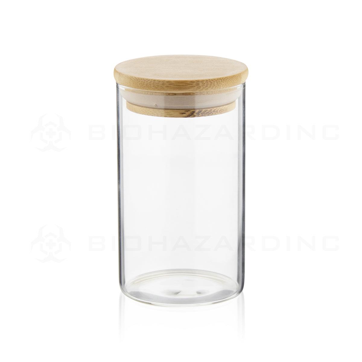 Nug Jar | Glass Jar w/ Wooden Lid | 10oz - 80 Dram - 80 Count Glass Jar Biohazard Inc   