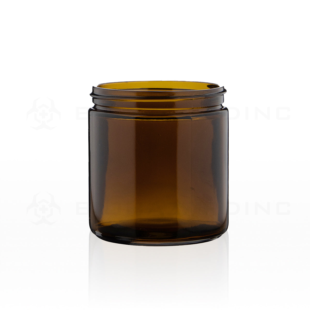 Glass Jar | Straight Sided Glass Jars - Amber | 89mm - 16oz - 12 Count  Biohazard Inc   