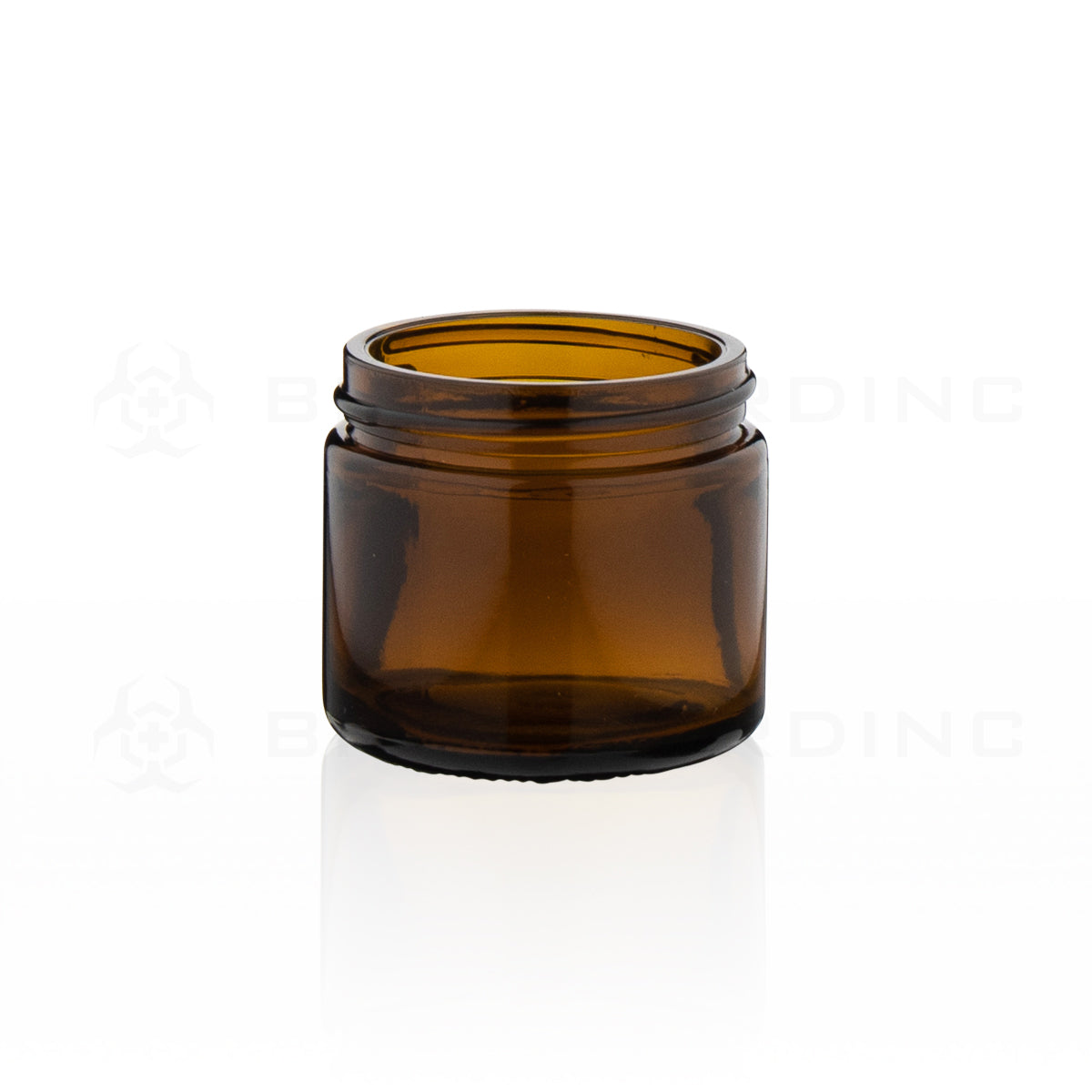 Glass Jar | Straight Sided Glass Jars - Amber | 53mm - 2oz - 24 Count Glass Jar Biohazard Inc   