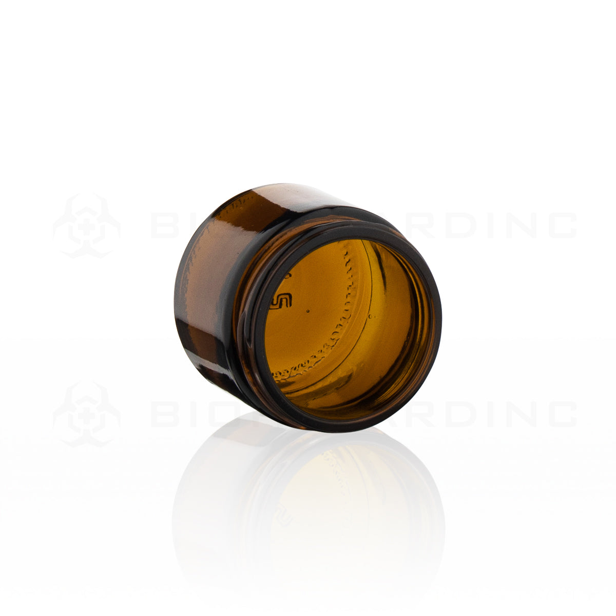 Glass Jar | Straight Sided Glass Jars - Amber | 53mm - 2oz - 24 Count Glass Jar Biohazard Inc   