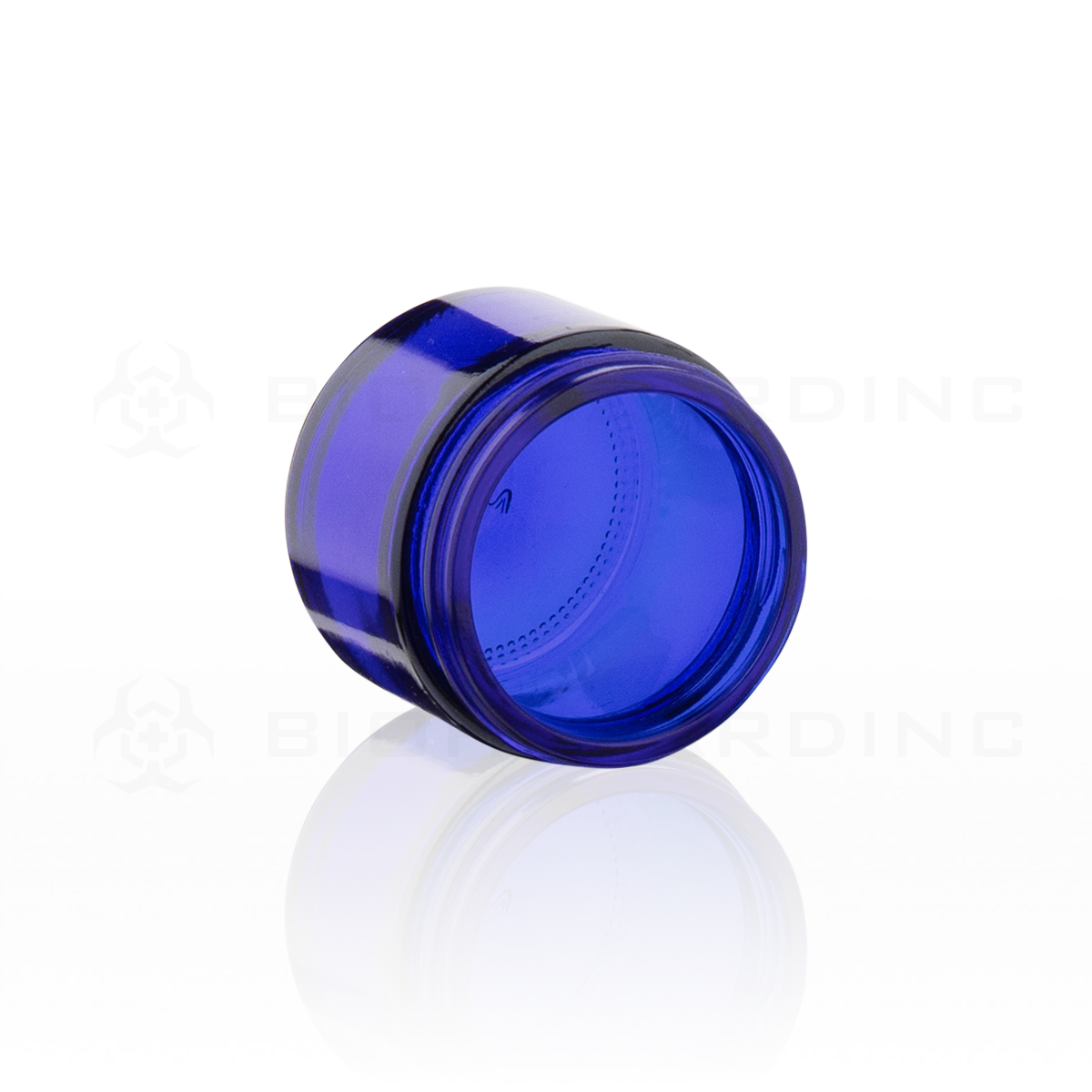 Glass Jar | Straight Sided Glass Jars - Cobalt Blue | 53mm - 2oz - 42 Count Glass Jar Biohazard Inc   