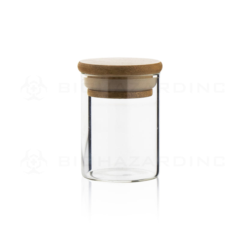 Nug Jar | Glass Jar w/ Wooden Lid | 2oz - 16 Dram - 200 Count Glass Jar Biohazard Inc   