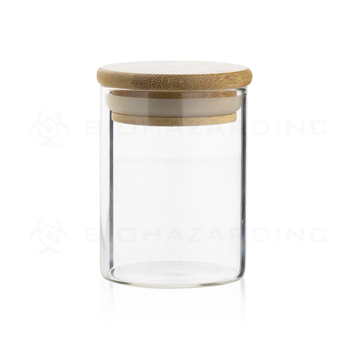 Nug Jar | Glass Jar w/ Wooden Lid | 4oz - 32 Dram - 100 Count Glass Jar Biohazard Inc   