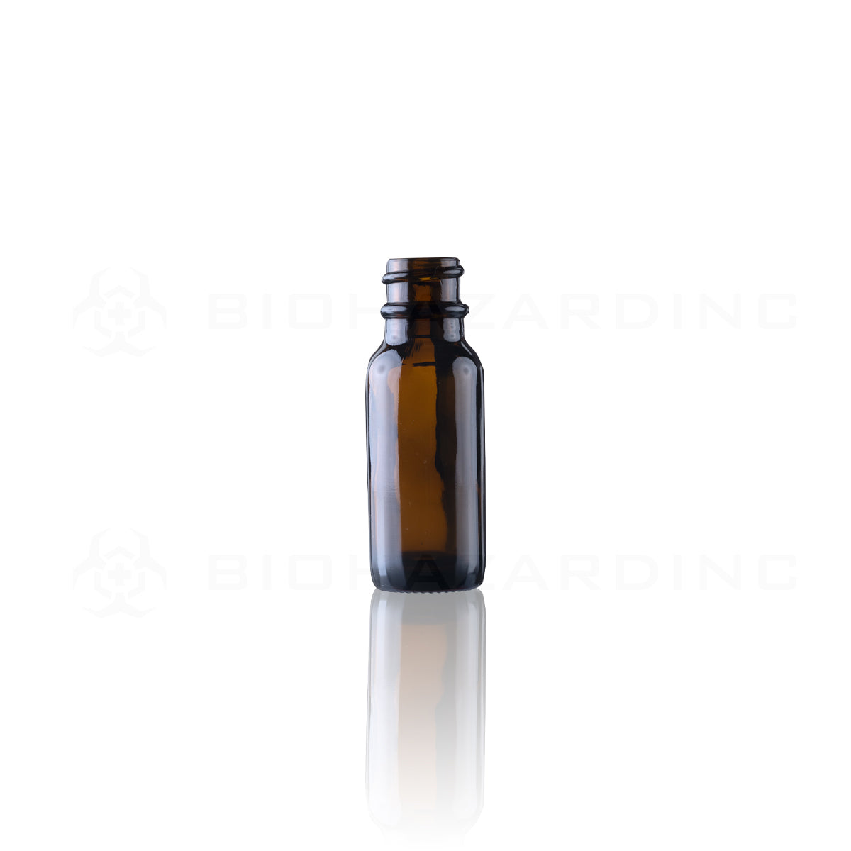 Glass Bottle | Boston Round Bottles Amber | 18mm - 0.5oz - 180 Count Glass bottles Biohazard Inc   