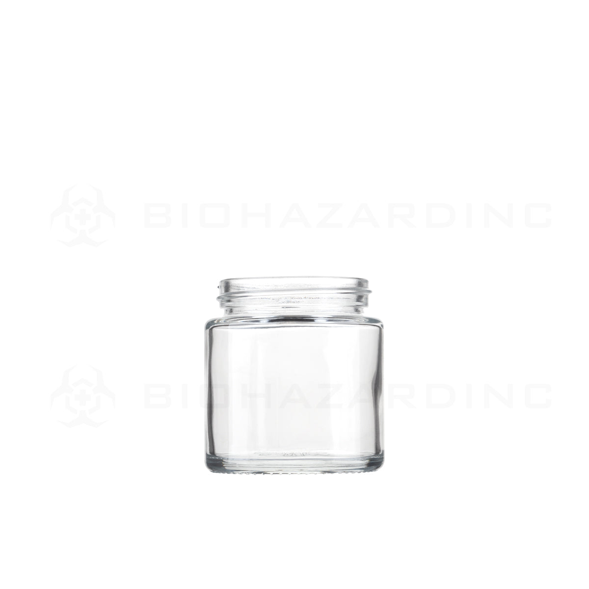 Glass Jars | Straight Sided Heavy Wall Glass Jars - Clear | 53mm - 3.5oz - 32 Count  Biohazard Inc   