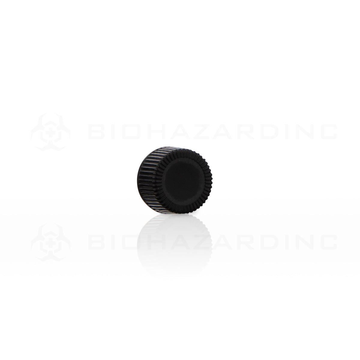 Plastic Cap | Ribbed Plastic Caps | 15mm - Black - 371 Count Cap Biohazard Inc   