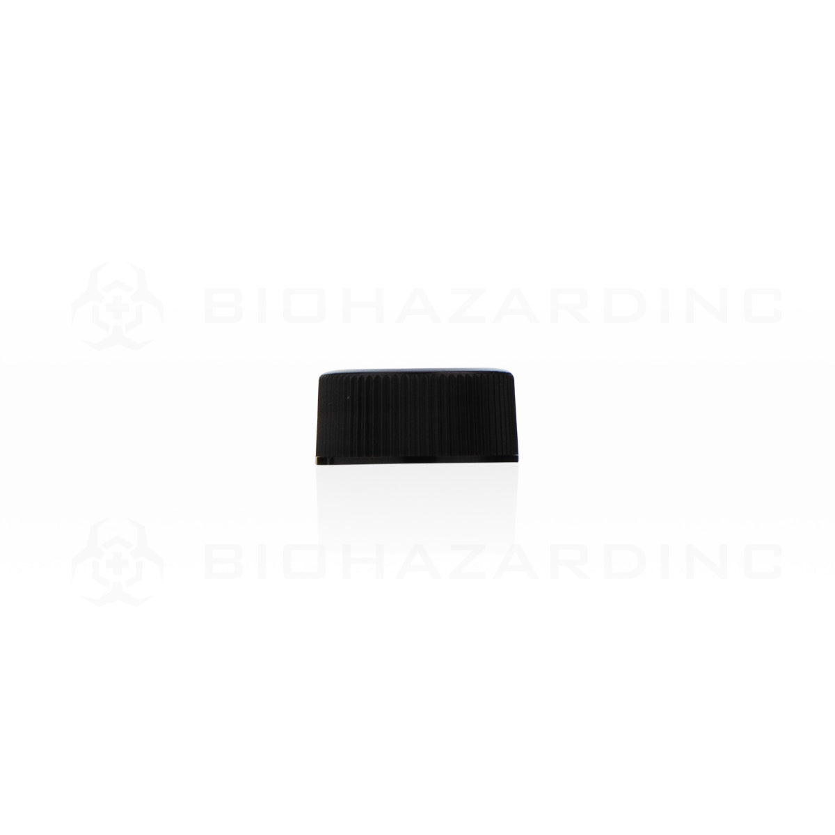Plastic Cap | Ribbed Plastic Caps | 20mm - Black - 240 Count Cap Biohazard Inc   