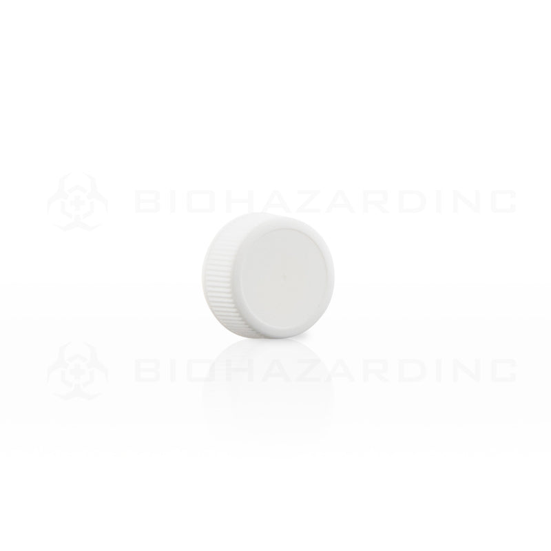 Plastic Cap | Polypropylene Plastic Caps | 22mm - White - 144 Count Cap Biohazard Inc   