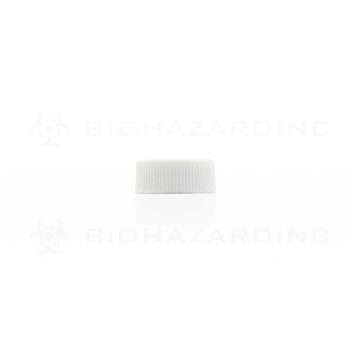 Plastic Cap | Polypropylene Plastic Caps | 22mm - White - 144 Count Cap Biohazard Inc   