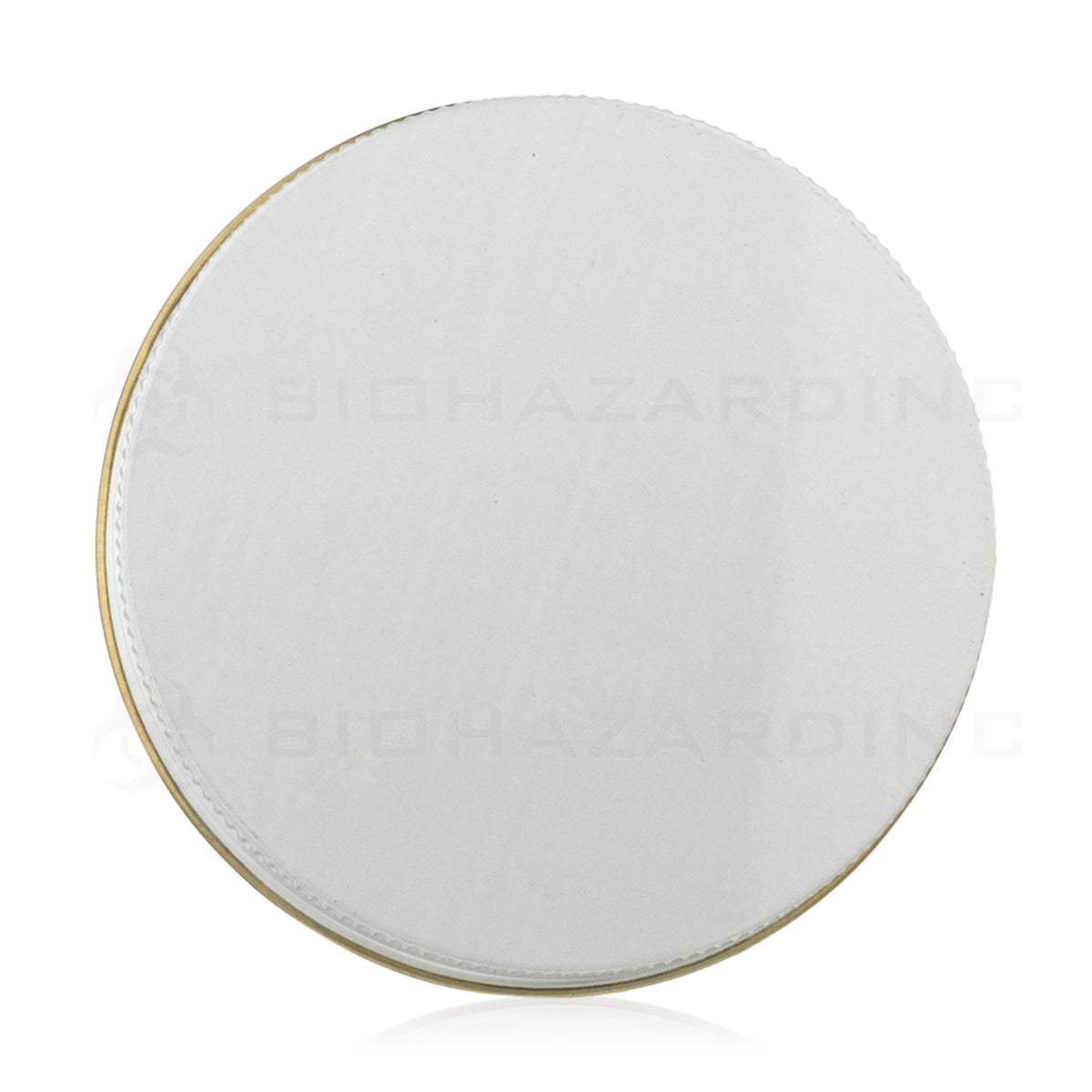 Metal Cap | Lid w/ Plastisol Liner | 89mm - White Cap with PS Liner Biohazard Inc   