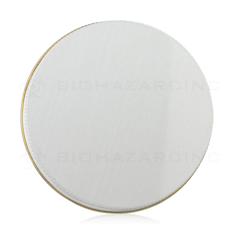 Metal Cap | Lid w/ Plastisol Liner | 89mm - White Cap with PS Liner Biohazard Inc   