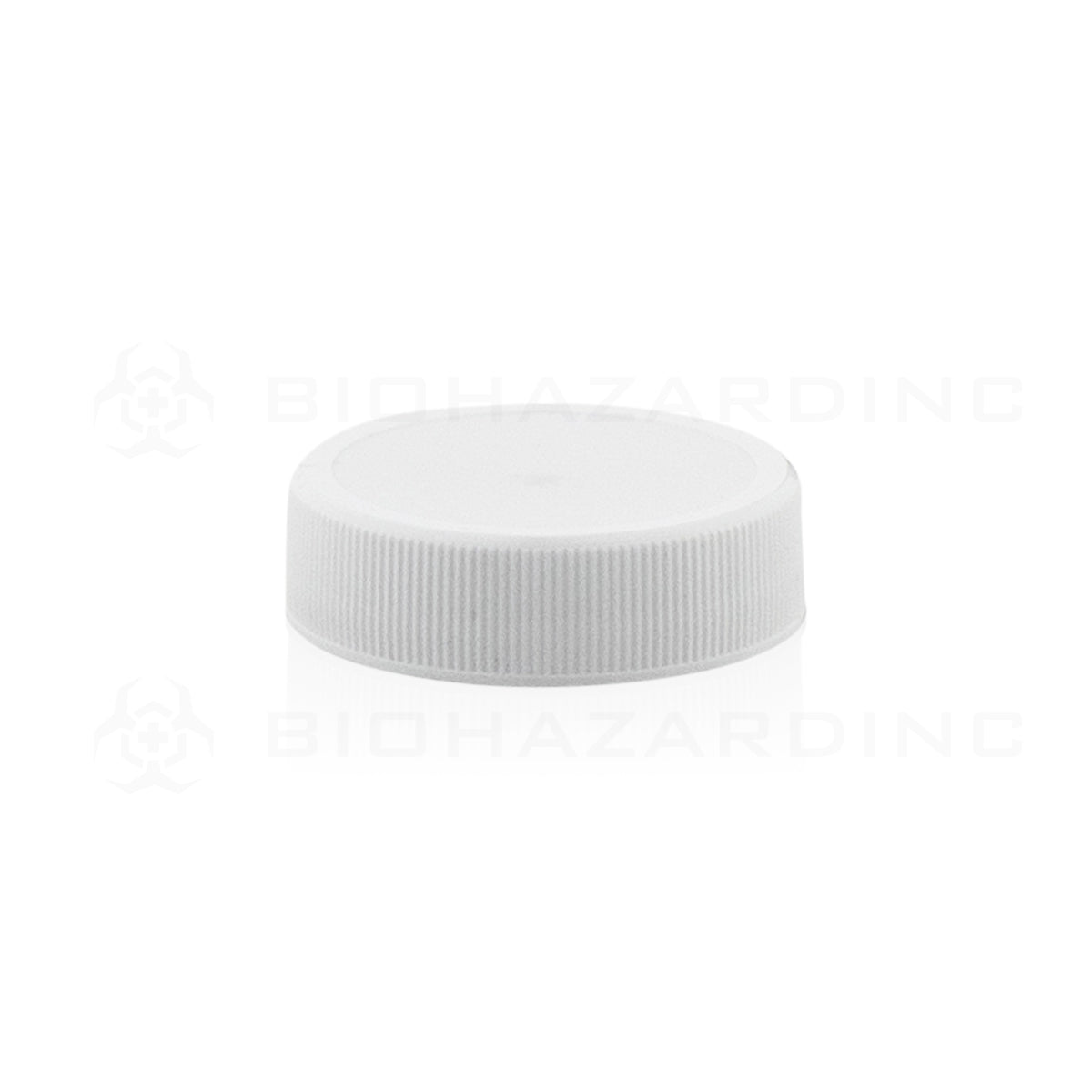 Plastic Cap | Ribbed Plastic Caps | 38mm - Matte White - 80 Count Cap Biohazard Inc   