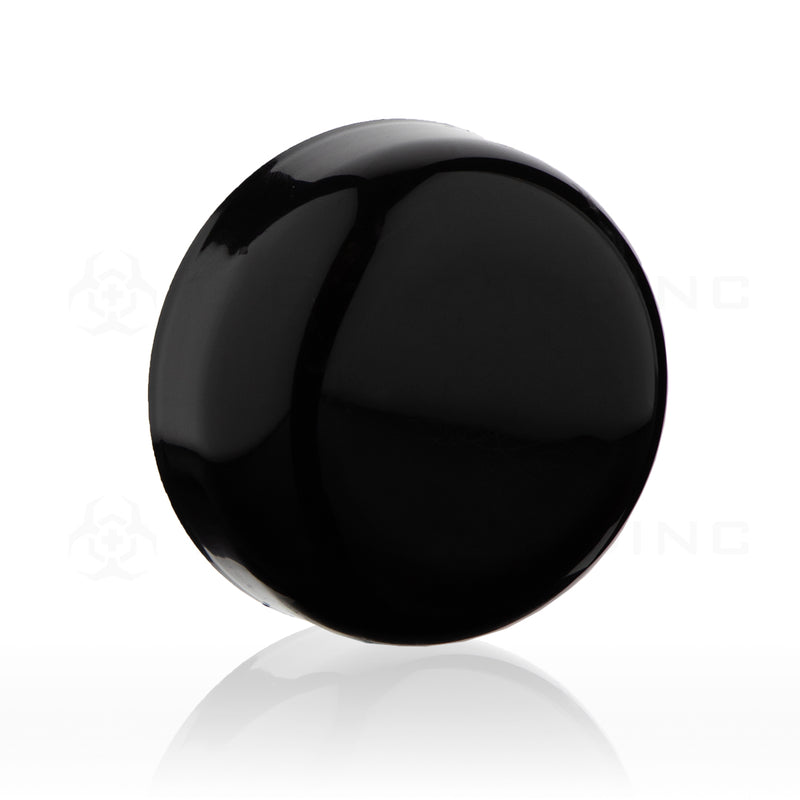 Plastic Cap | Unlined Plastic Half Dome Cap | 58mm - Gloss Black Cap Biohazard Inc   