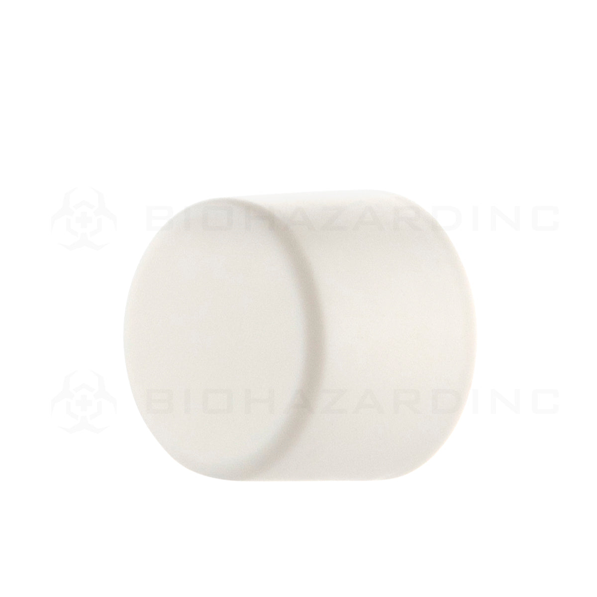 Child Resistant Cap | Smooth Plastic Cap | 18mm - Matte White - 144 Count Child Resistant Cap Biohazard Inc   