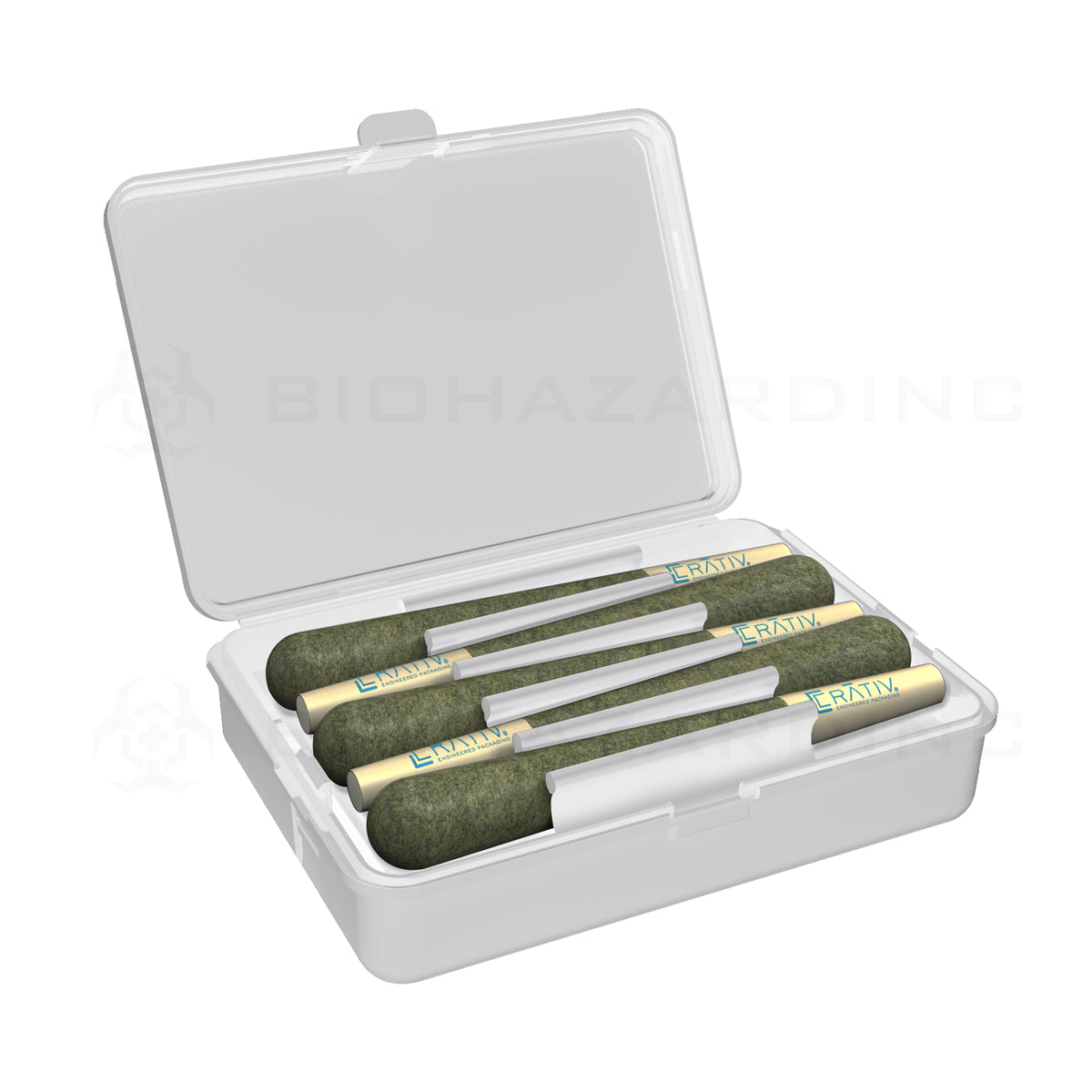CRATIV Edible & Joint Box Insert Tray for 5 Small Pre-Rolled Cones | White - 500 Count  Biohazard Inc   