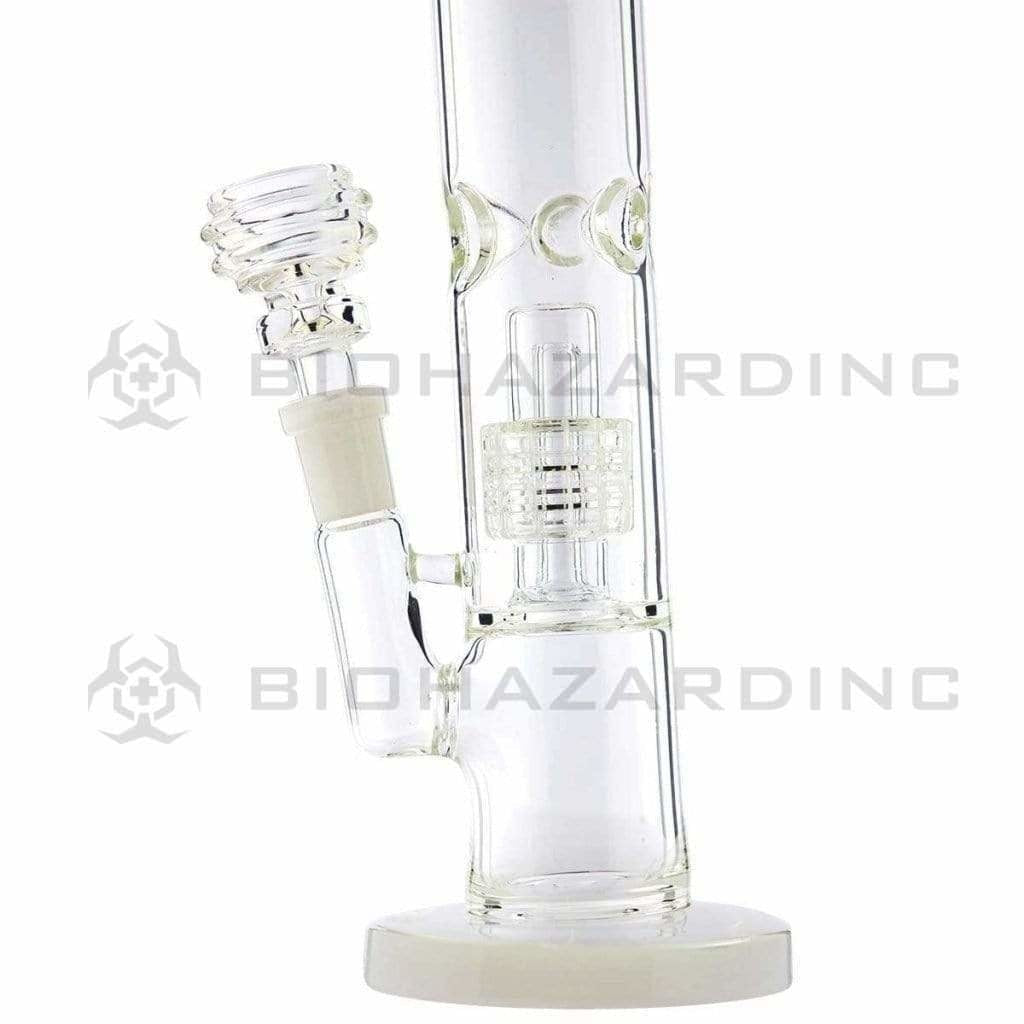 Dab Rig | Stemless Straight Water Pipe w/ Grid Dome Percolator | 8" - 14mm - Various Colors Bong Biohazard Inc   
