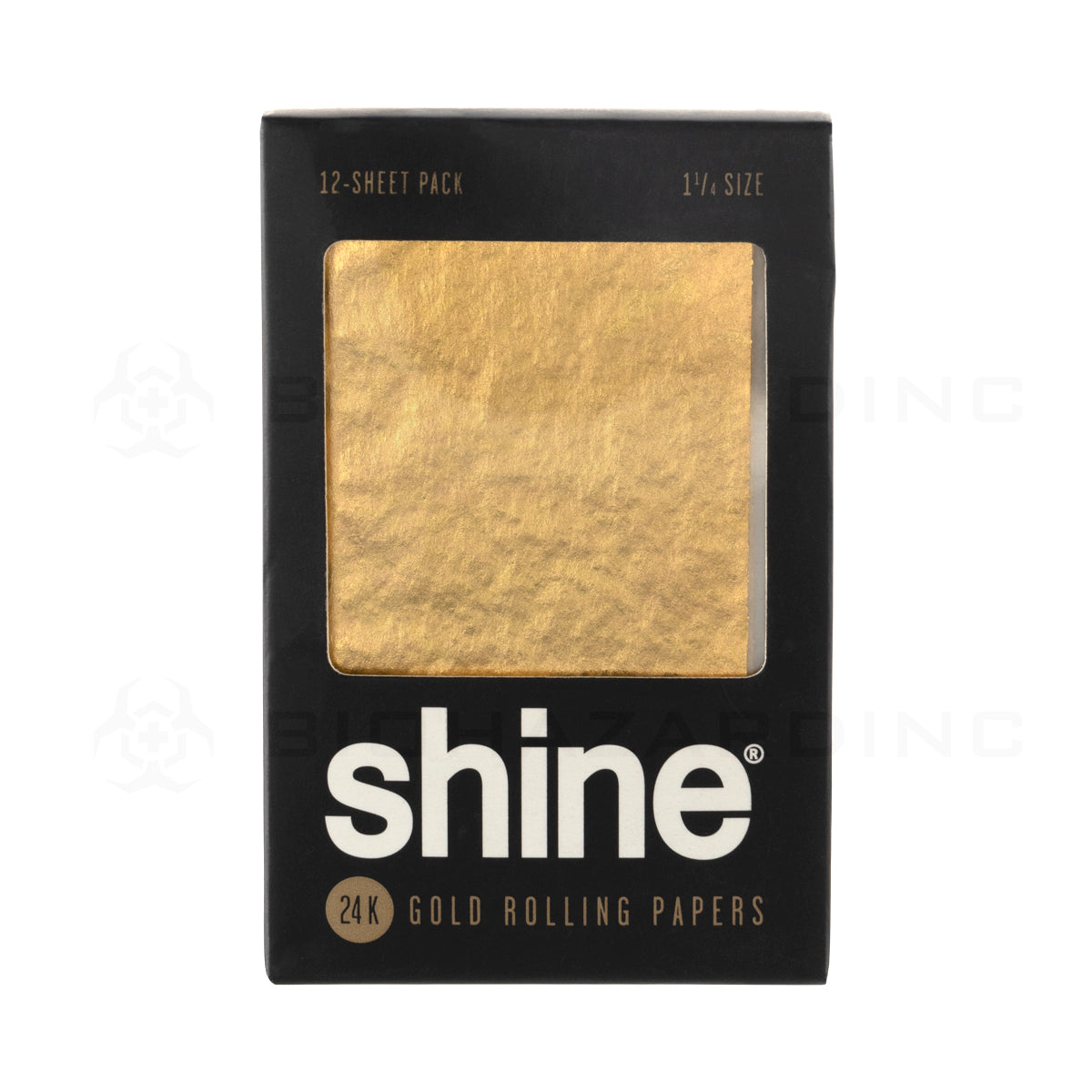 Shine® | 24 Karat Gold Rolling Papers 1¼ Size | 78mm - 12 Count Gold Wraps Shine   