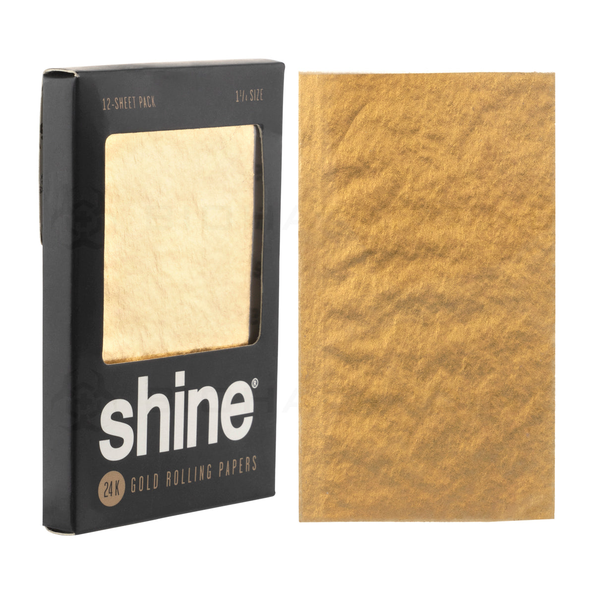 Shine® | 24 Karat Gold Rolling Papers 1¼ Size | 78mm - 12 Count Gold Wraps Shine   