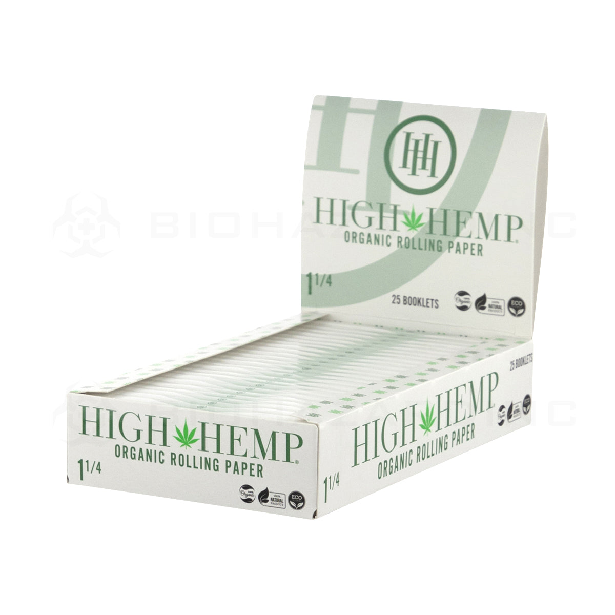 High Hemp | 'Retail Display' Organic Rolling Papers | 25 Count - Various Sizes Rolling Papers High Hemp 1¼ - 84mm  