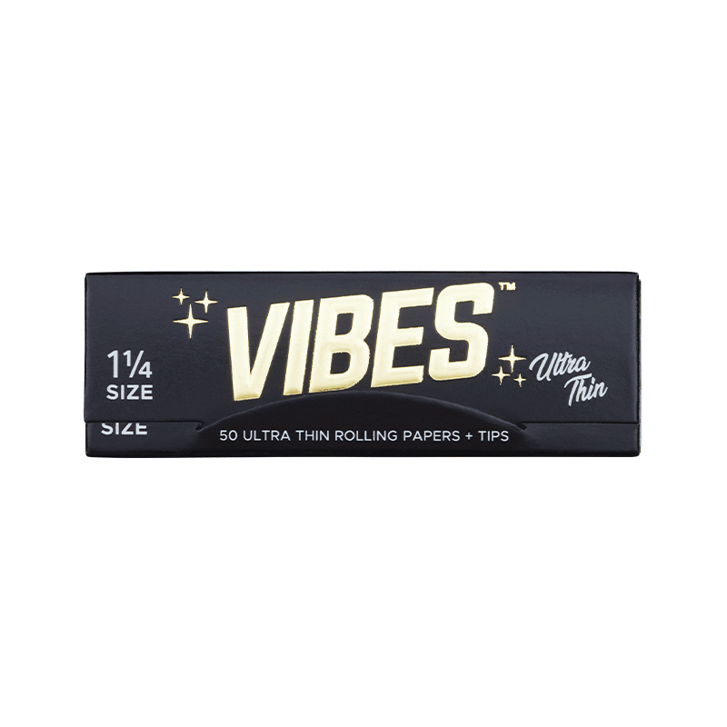 VIBES™ | 'Retail Display' Ultra Thin Rolling Papers + Tips | Natural White - 24 Count - Various Sizes Rolling Papers Vibes   