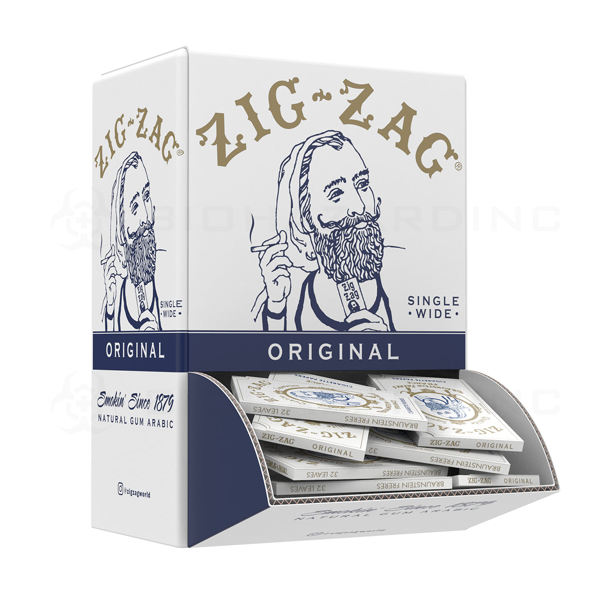 Zig Zag® | Wholesale Original White Rolling Papers | 70mm - White Paper - Various Counts Rolling Papers Zig Zag 48 Count  