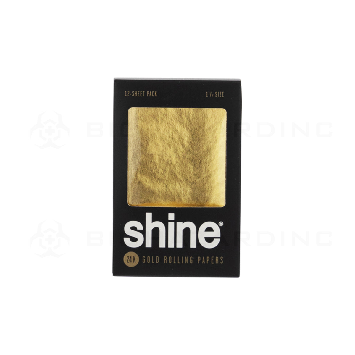 Shine® | 24 Karat Gold Rolling Papers 1¼ Size | 12-Sheet Booklet Gold Wraps Shine   