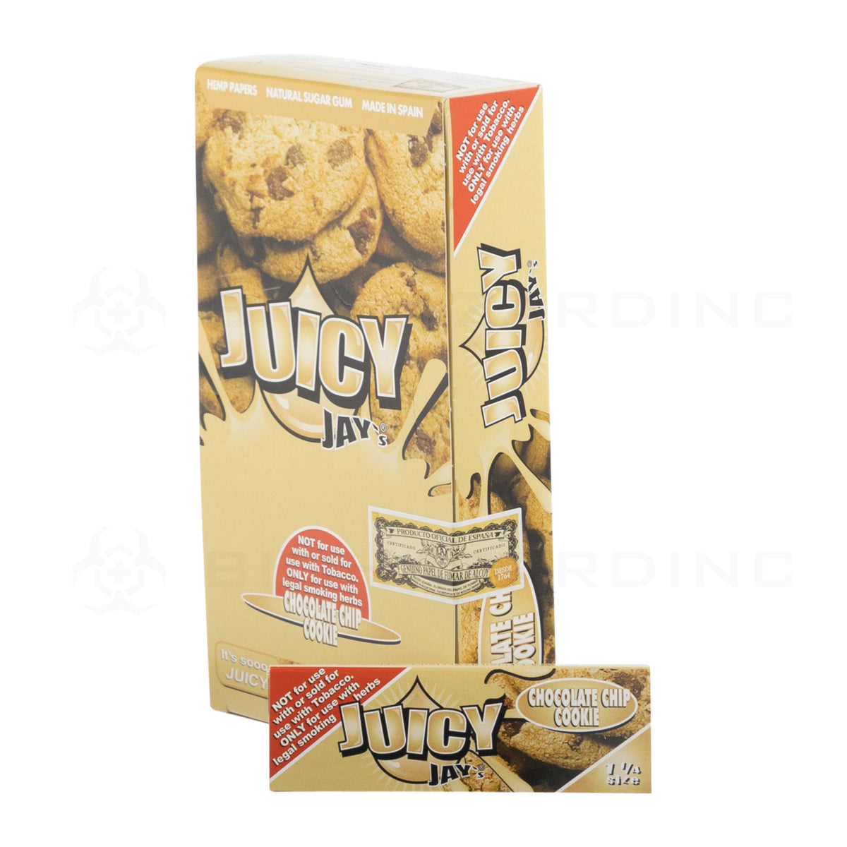 Juicy Jay's® | Wholesale Flavored Rolling Papers Classic 1¼ Size | 78mm - Various Flavors - 24 Count Rolling Papers Juicy Jay's Chocolate Chip Cookie  