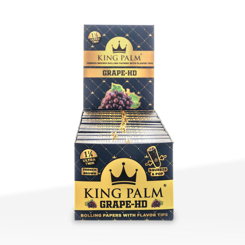 King Palm™ | French Brown 1.25" Joint Rolling Papers + Tips | 24 Pack - 24 Count - Various Flavors Rolling Papers + Tips King Palm   