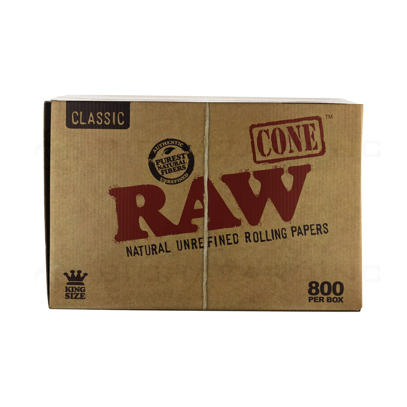 Raw® | Pre-Rolled Cones | 110mm - Unbleached Brown - 800 Count - Various Sizes Pre-Rolled Cones Raw Lean  