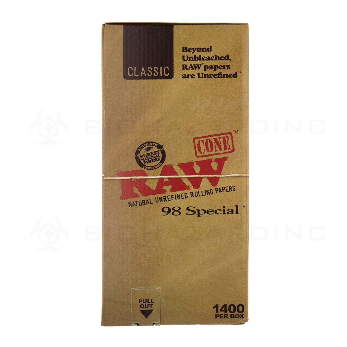 RAW® | 98 Special Pre-Rolled Cones | 98mm - Unbleached Brown - 1,400 Count Pre-Rolled Cones Raw   