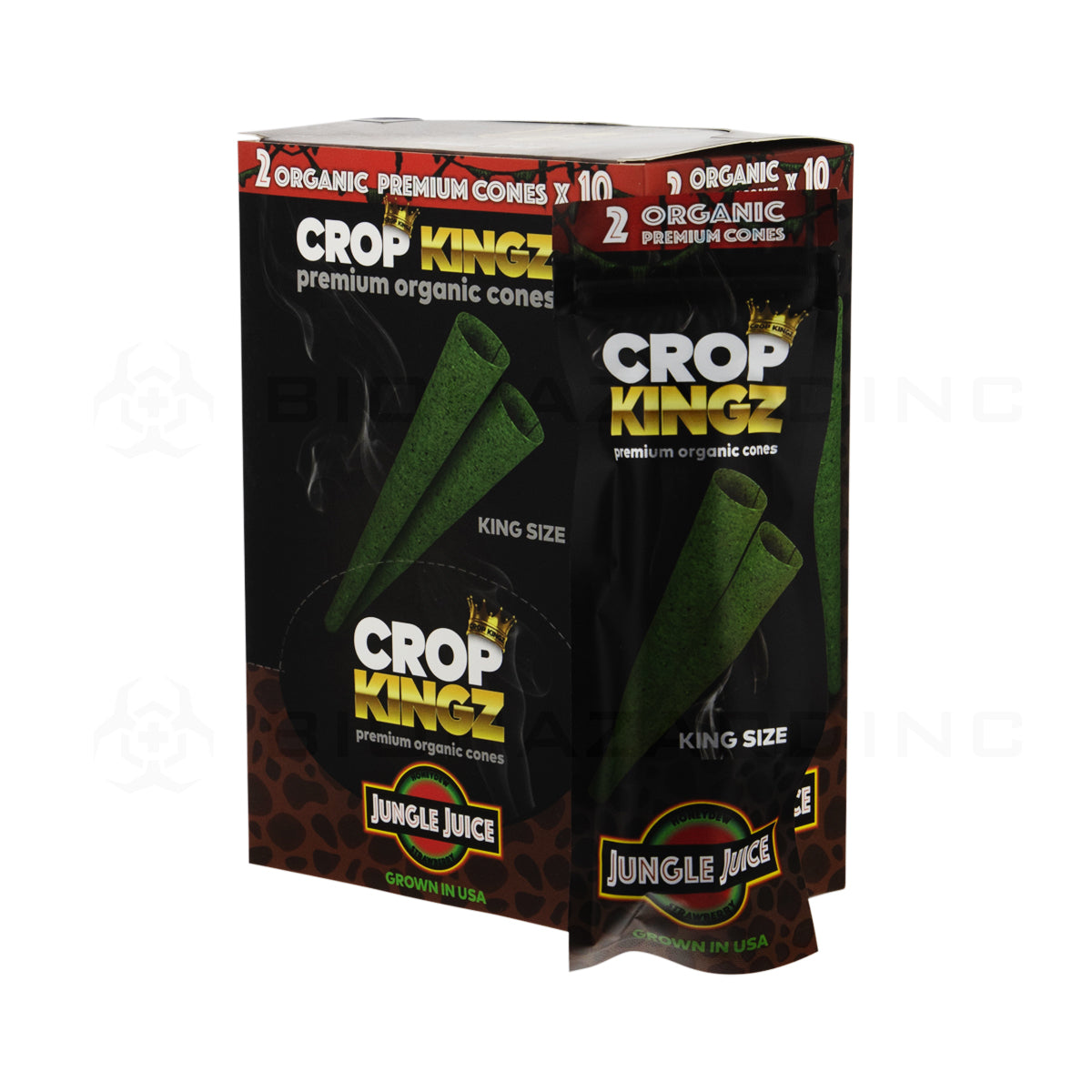 Crop Kingz | Organic Premium Pre-Rolled Cones King Size | 110mm - 10 Count - Various Flavors Pre-Rolled Cones Crop Kingz Jungle Juice  