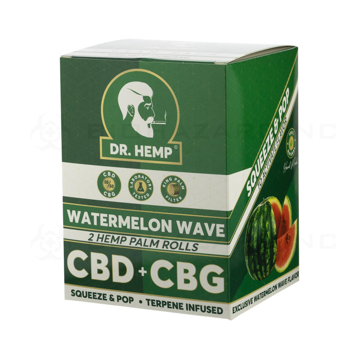 DR. Hemp©️ x King Palm™ | CBD + CBG Pre-Rolls Various Flavors | Organic Hemp Palm - 20 Count Hemp Wraps Biohazard Inc Watermelon Wave  