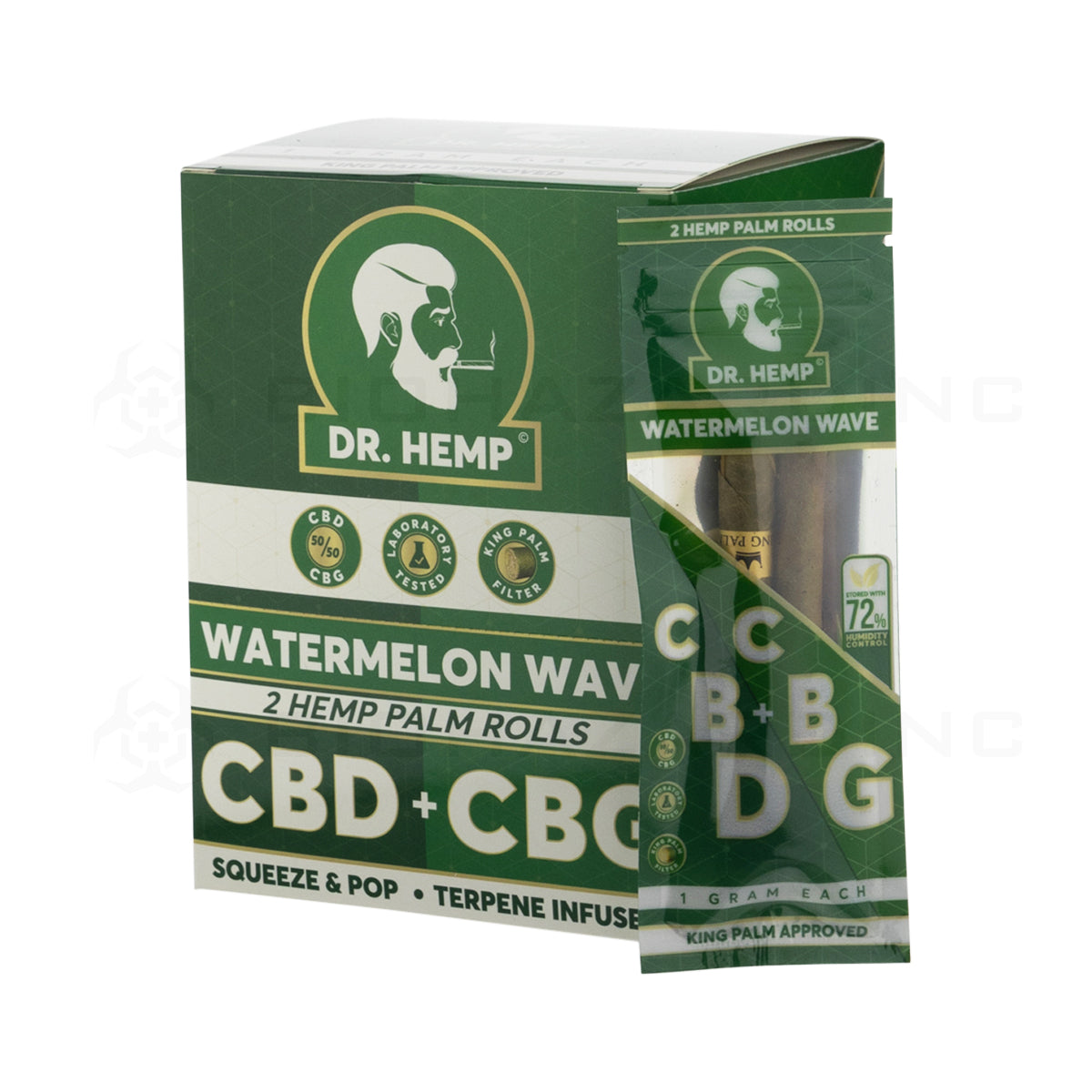 DR. Hemp©️ x King Palm™ | CBD + CBG Pre-Rolls Various Flavors | Organic Hemp Palm - 20 Count Hemp Wraps Biohazard Inc   