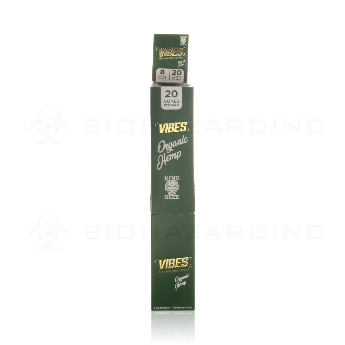 Vibes® | Wholesale Pre-Rolled Cones King Size | 110mm - Organic Hemp - Various Counts Pre-Rolled Cones Vibes   