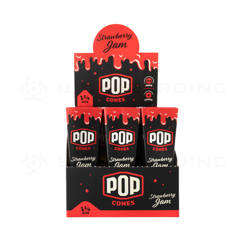Pop Cones |  Pre-Rolled Cones 1¼ Size | 78mm - Various Flavors - 6 Pack 24 Count Pre-Rolled Cones Biohazard Inc   